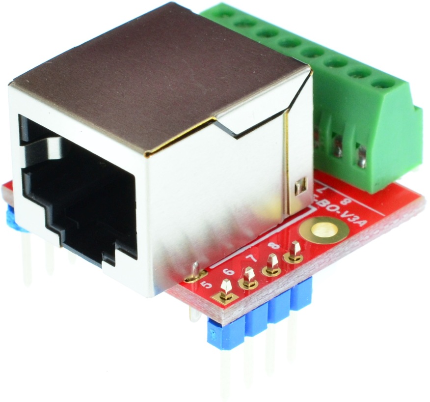 RJ45 8P8C Female Receptacle connector Breakout Board